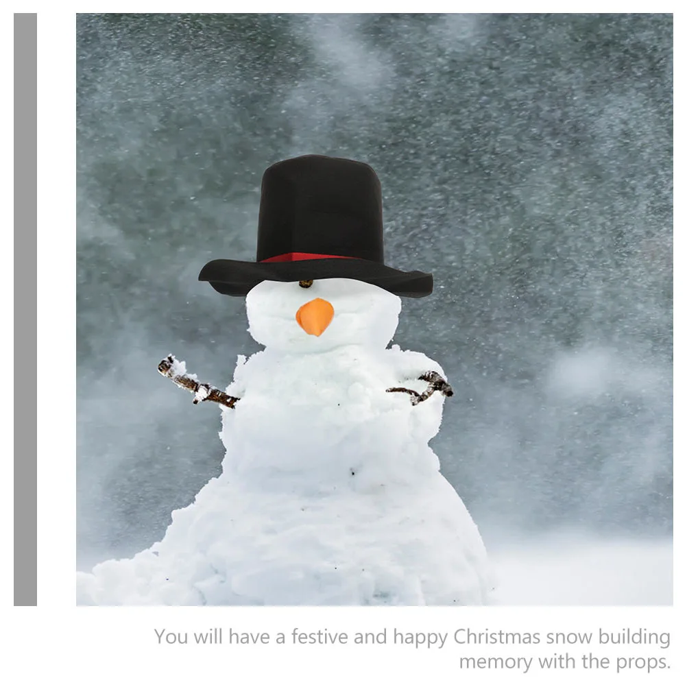 

1Set Snowman Hat Set Christmas Snowman Dress-Up Kit Easy to Use DIY Props for Family Snow Building Memory Gift
