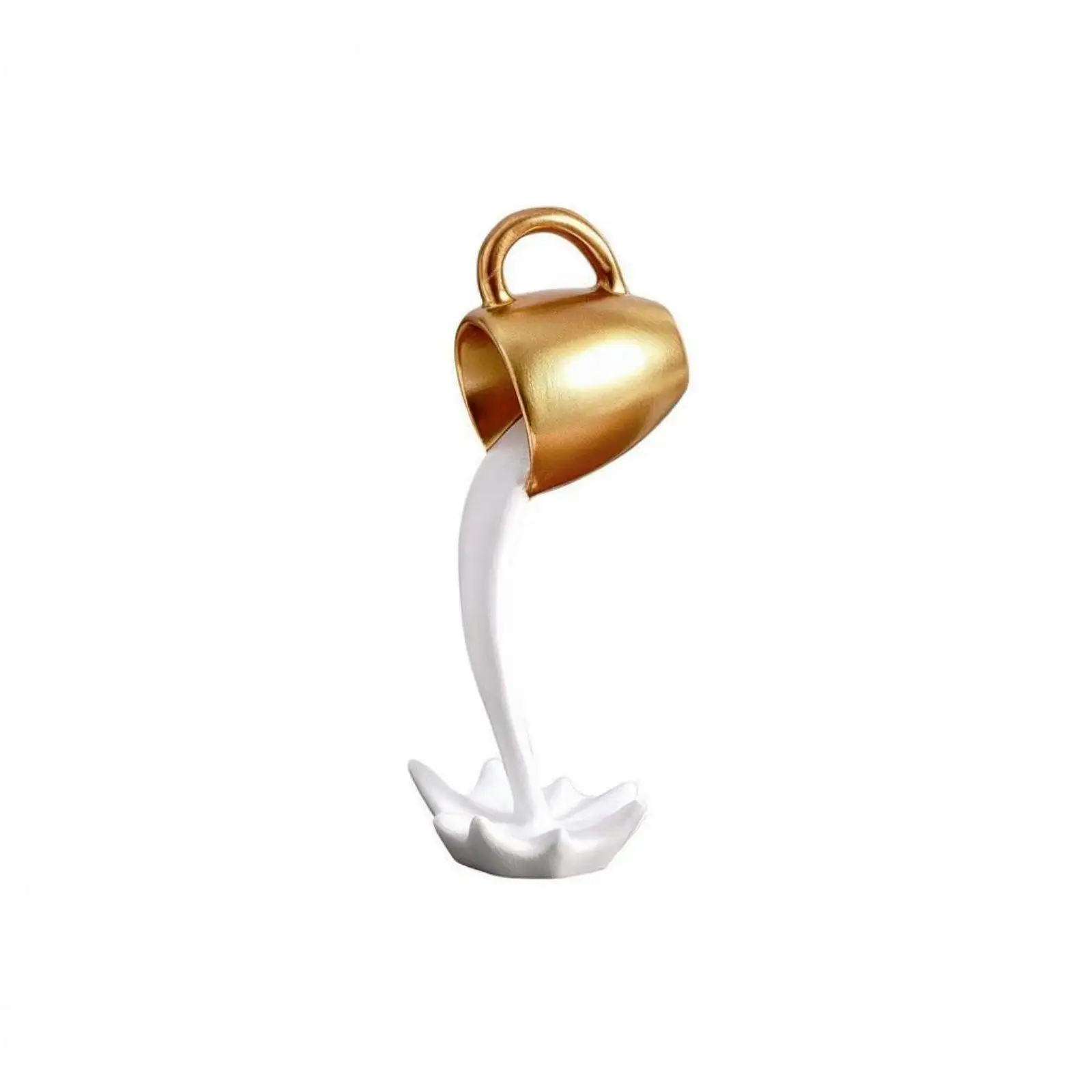 Floating Coffee Cup Sculpture Creative Design 3D Resin Coffee Cup Art for Office