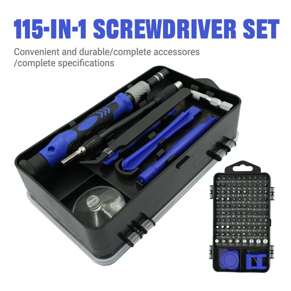 Ultimate 115 in 1 Precision Screwdriver Kit with Magnetic Bits - Multifunctional Repair Hand Tools for Electronics and Devices