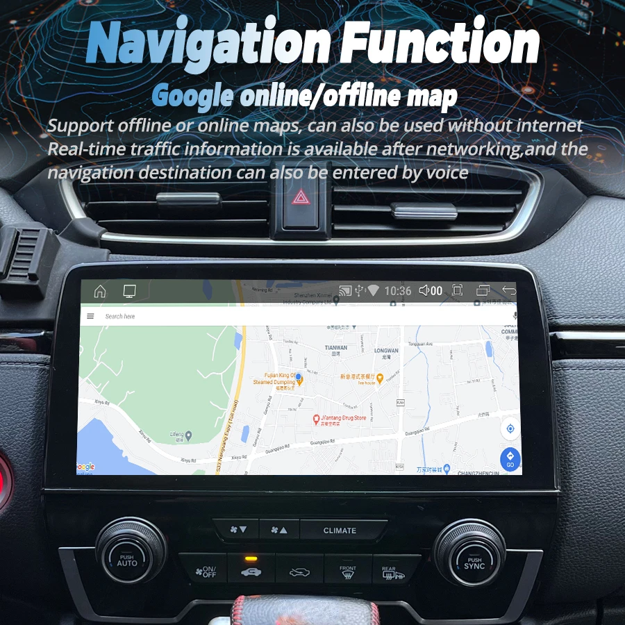 Reproductor Multimedia con pantalla de estilo Original para coche, Radio con Android 13, GPS, vídeo, unidad principal CarPlay, para Honda CR-V 2019 CRV 2022 10,33 pulgadas