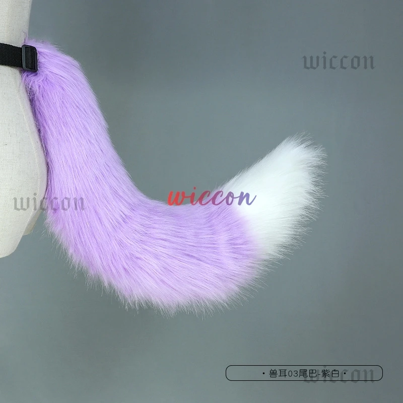 Kig Fursuit Cosplay Gatto Code di volpe Peluche Costumi Cosplay Code grandi Cane Coda pelosa Gioco di ruolo Puntelli per feste Coda di Fursuit per le donne
