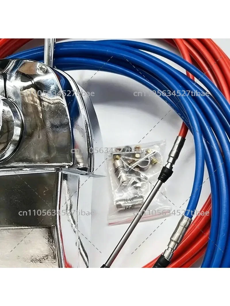 Universal Marine Boat Throttle Control Dual Lever External Cable Pull Engine Control Head