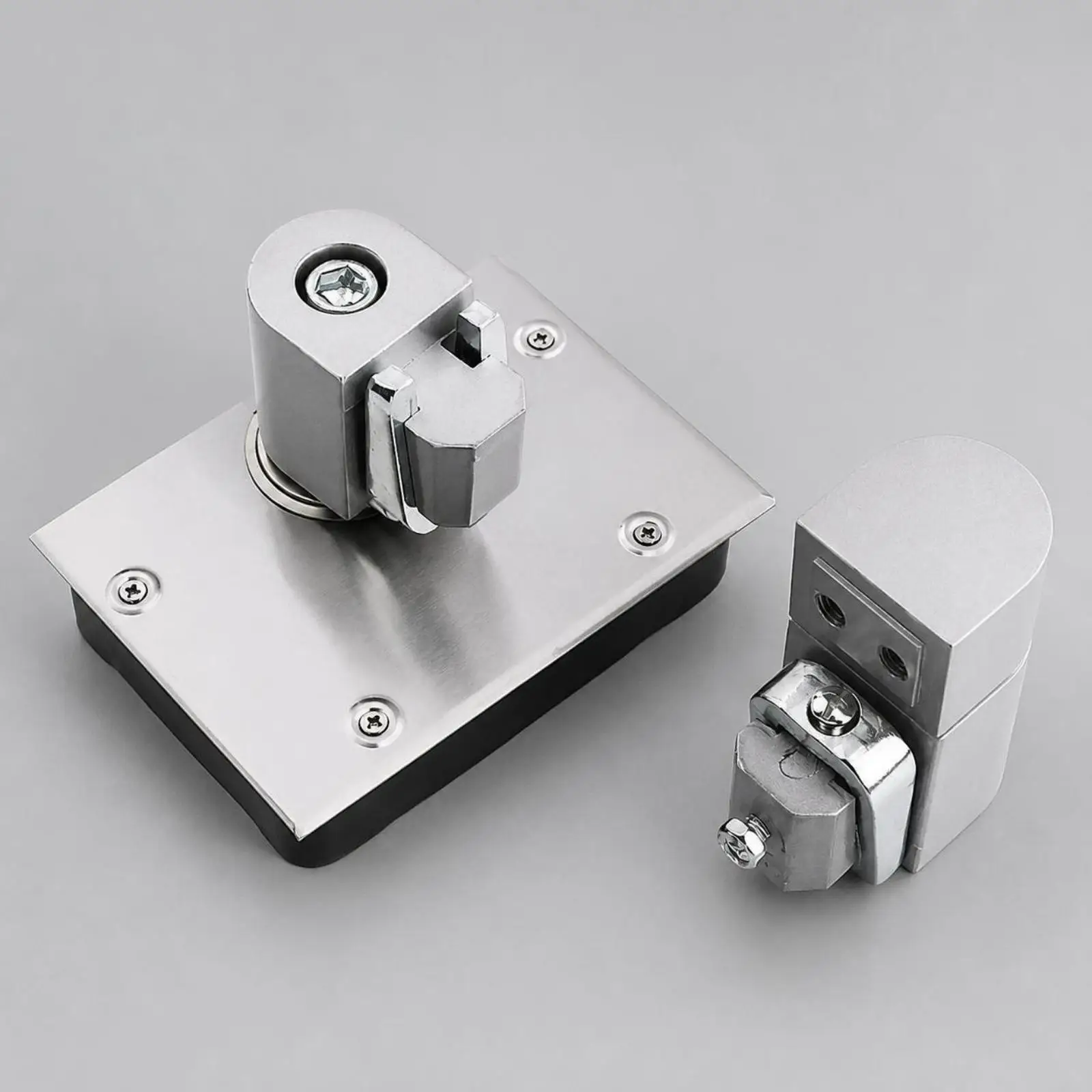 Heavy-Duty Door Rotating Mechanism Sturdy Rectangular Base Plate, Swinging,