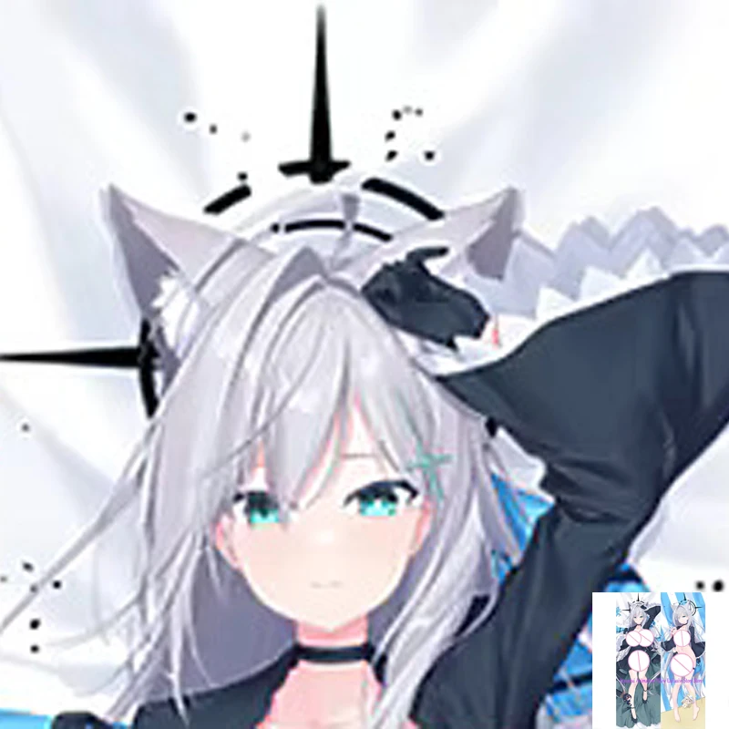 

Anime Dakimakura Pillow Case Shiroko Sexy and Busty Beautiful Girl Double-Sided Halloween Decoration
