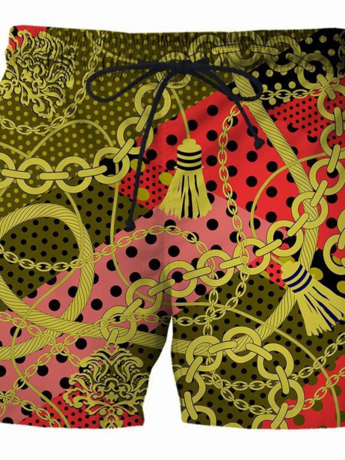 

3D-цепочка больших размеров, прямая трубка, повседневная, со средней талией и принтом, летняя пляжная, молодежная, энергетическая, неэластичная, с геометрическим рисунком.