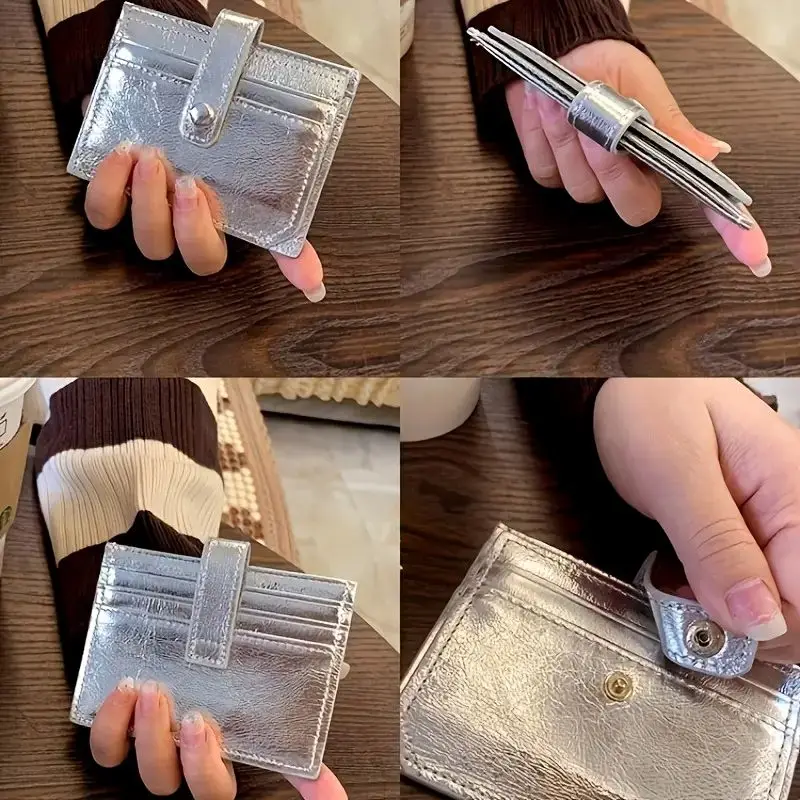 Tempat Kartu Kulit Asli Asli untuk Wanita, Tipis, Kompak, Indah dan Kelas Atas, Tempat Kartu Kulit Asli Baru 2025