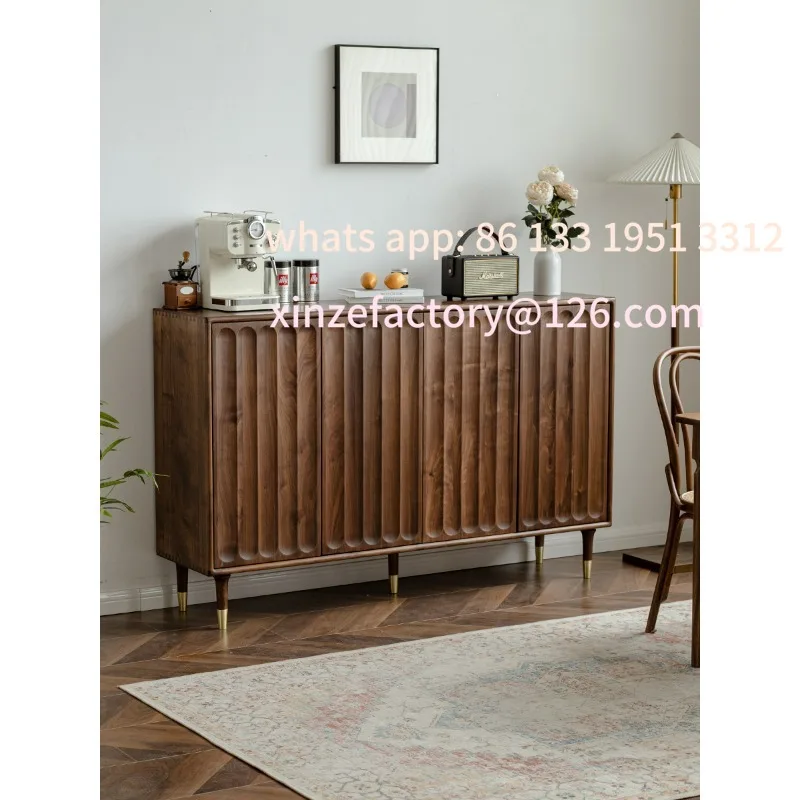 Wuying شجرة خزانة خذاء عميقة المنزلية سعة كبيرة باب خزانة خزانة الجوز الأسود خشب متين الشمال مدخل المقصورة