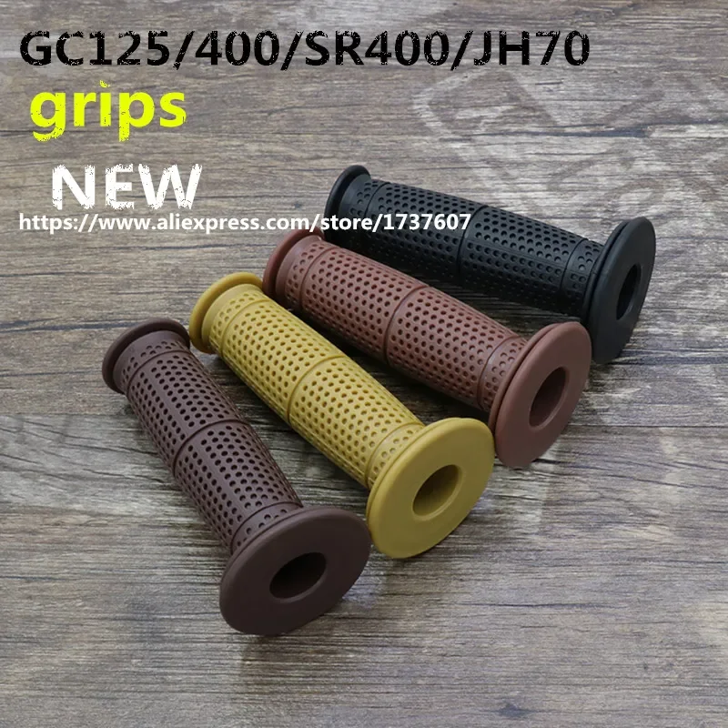 

7/8" 22cm Motorcycle Hand Grips Retro Handle Rubber Bar Gel Grip for CAFE RACER CG125 400 SR400 JH70