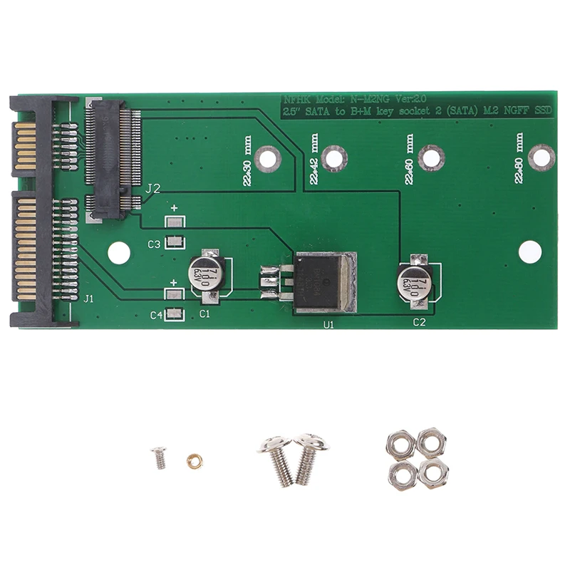 Hot 1Pc Ngff ( M2 ) ssd to 2.5 inch sata adapter m.2 ngff ssd to sata3 convert card