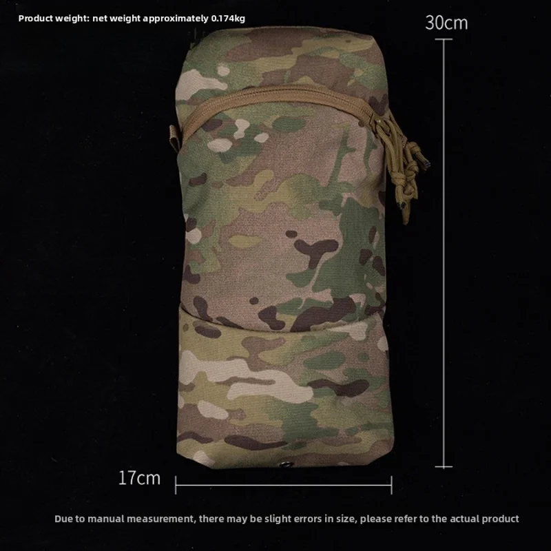 Multi Use Long MOLLE Storage Bag Waist Tool & Water Bladder Pouch for Tactical Vest Outdoor