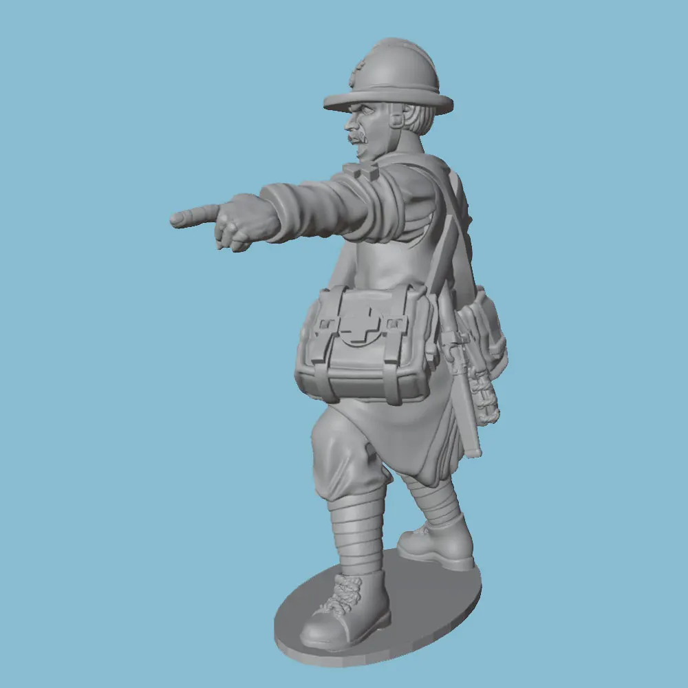 Miniatura de resina 75mm – Instructor militar para coleccionismo - imagen 4