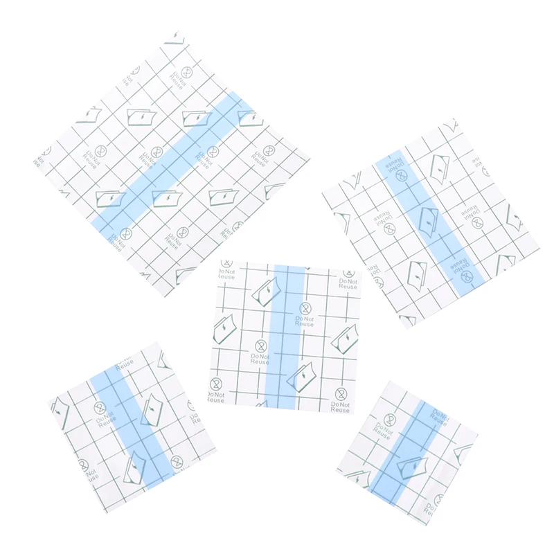 PU المضادة للحساسية الطبية تضميد الجروح تثبيت الشريط 100 قطعة لاصق طبي مقاوم للماء الشريط الشفاف
