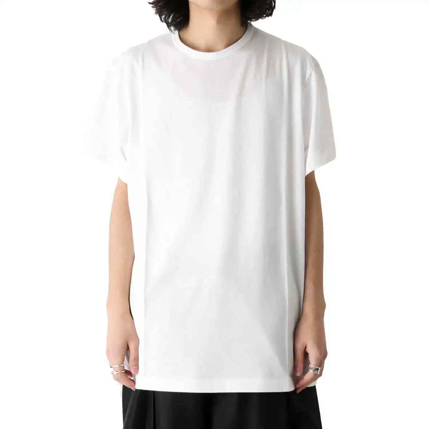 

YOJI OOAK original design solid color loose basic round neck short sleeved T-shirt pure cotton simple and versatile base shirt