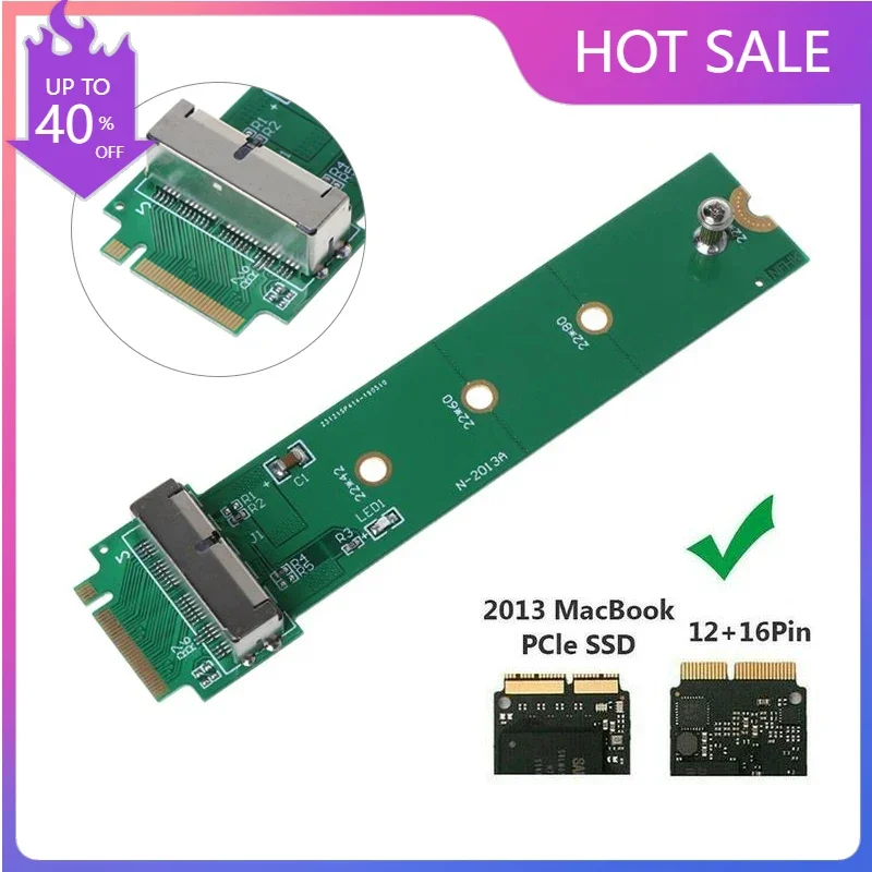 Adaptor Hard Disk adaptor SSD M2 ke M.2 NGFF PCIE Adapter untuk Apple MacBook Air Mac Pro 2013 2014 2015 A1465 A1466 M2 SSD baru