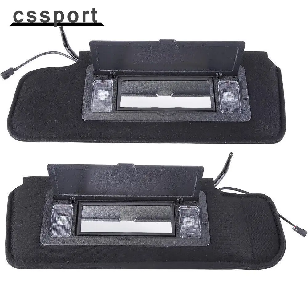 زوج جديد من أقنعة الشمس مع مرآة زينة وإضاءة LED لـ 84-96 تشيفي كورفيت C4 5.7L