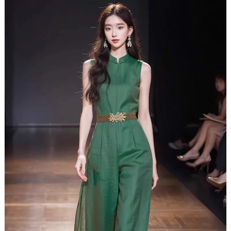 Neuer 2024 Einzigartiger einteiliger Anzug für Damen High-End-Ele Chinese National Sle Long Pants Faionable Set