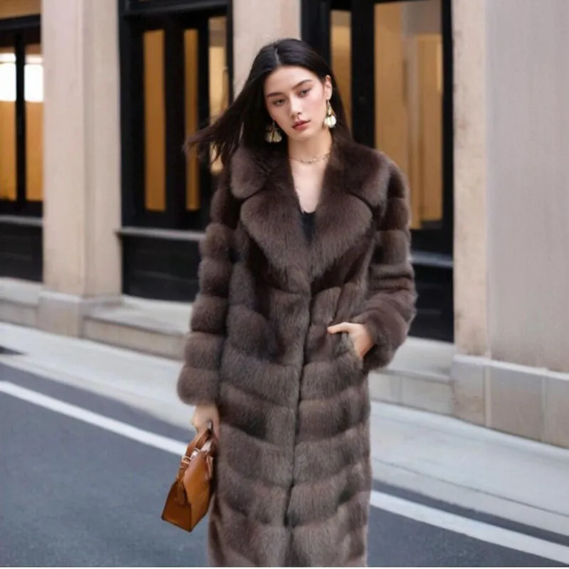 معطف عالي الجودة تقليد فرو المنك التنقل معطف فرو المرأة 2025 جديد مزاجه سميك الترفيه الشتاء الدافئ معطف فرو المرأة #3