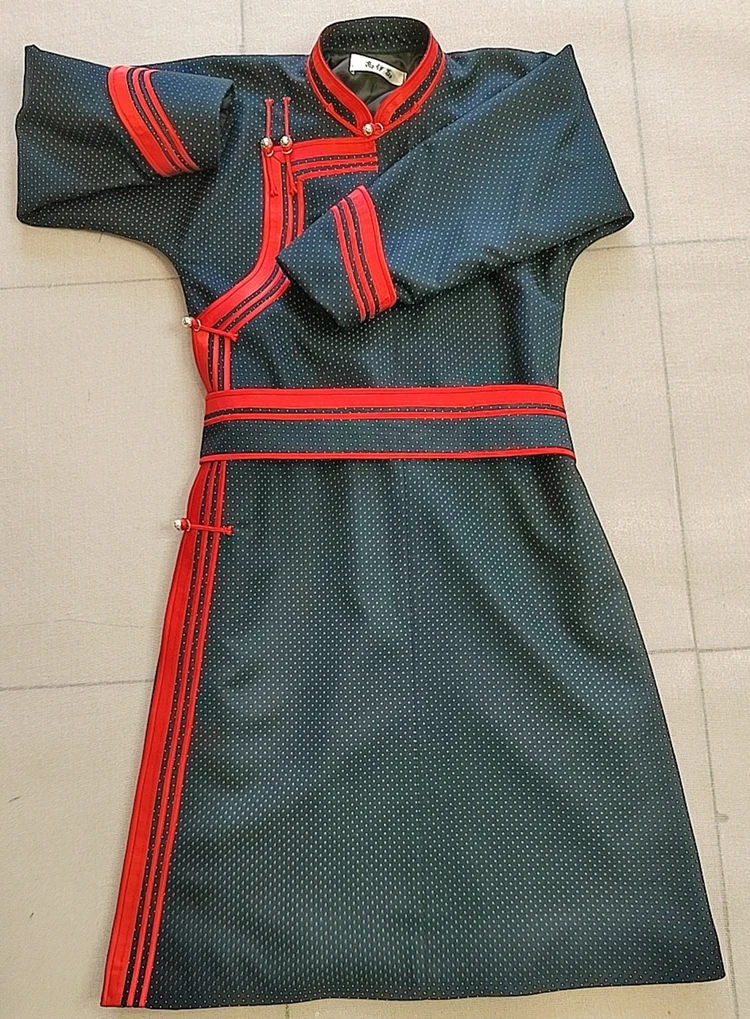 Túnica Tradicional Mongol Hecha a Mano para Hombre, Diseño Original, Estilo Étnico Puro, Uso Diario, Ajuste Cómodo, Estilo Cl...