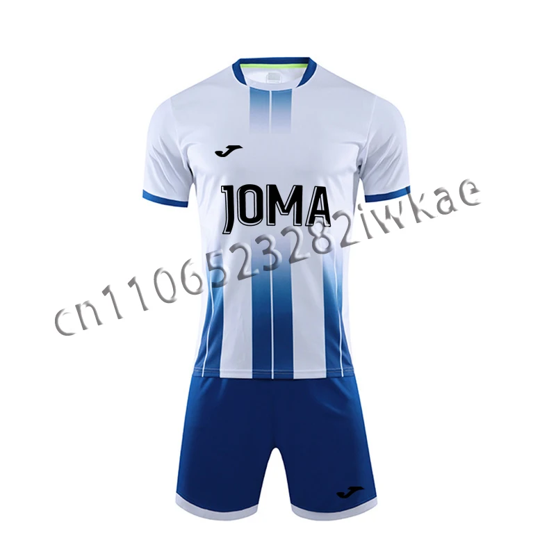 

Мужской летний комплект JOMA: дышащая быстросохнущая спортивная футболка с 3D-принтом для тренировок и футбола + шорты