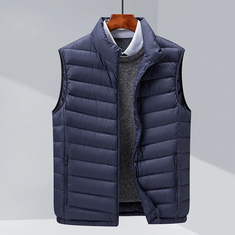 Men's Casual Classic Puffer Sleeveless Jackets 2023 New Autumn Winter 90% White Duck Down Men Ultra Lightweight Parkas Coats