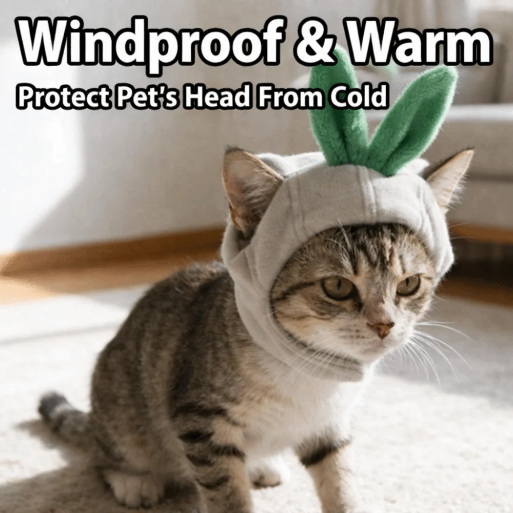 

Забавная шапка-чеснок для домашних животных с отверстиями для ушей, в стиле косплей, для кошек и собак, декоративный головной убор для питомцев