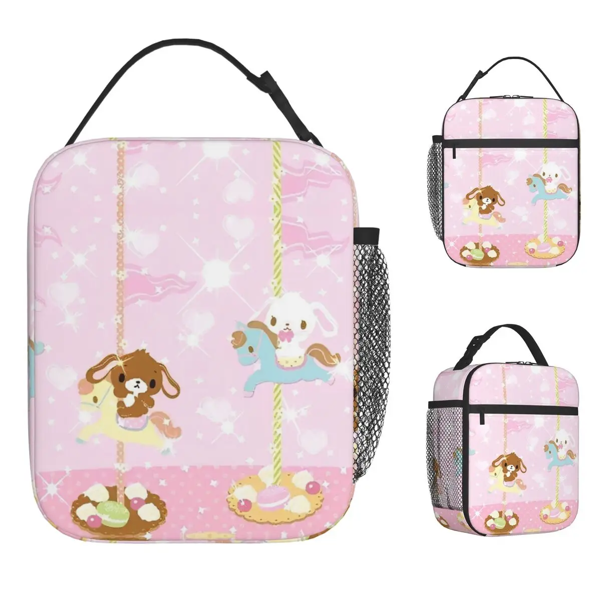 

Sugarbunnies Insulated Lunch Bags Cooler Bag Meal Container Cute Cartoon Leakproof Tote Lunch Box Men Women College Picnic