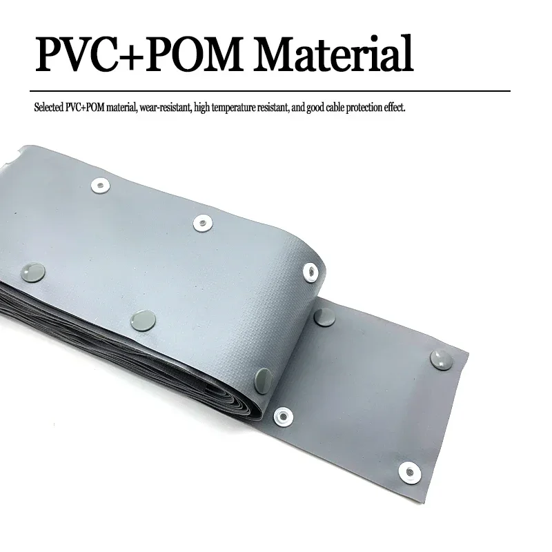 1M PVC Buckle End Tape Button Cable Protector Wire Wrap Cloth Wrap Sleeve PVC Cable Tube