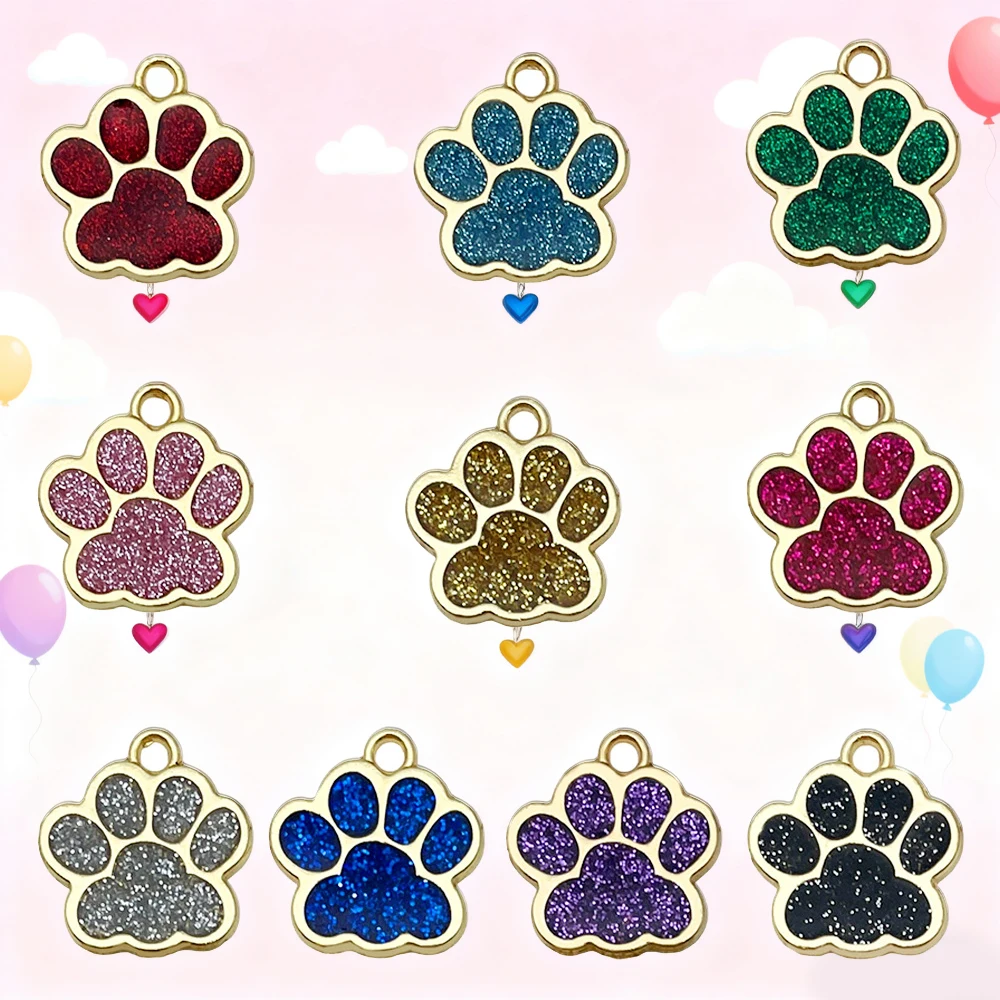 

10-28PCS Christmas Cat Paw Alloy Enamel Charms Pendants for Pet Lover DIY Gift, Cute Animal Footprint Jewelry Making Supplies