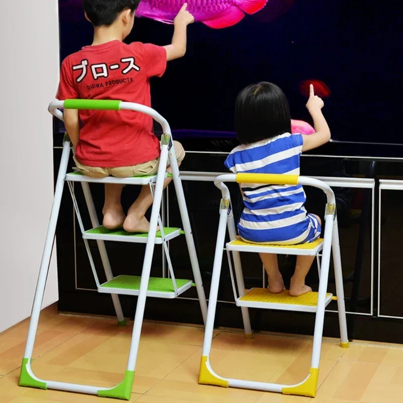 Stable Household multi-functional folding ladder car wash ladder stool balcony two-step ladder portable herringbone ladder