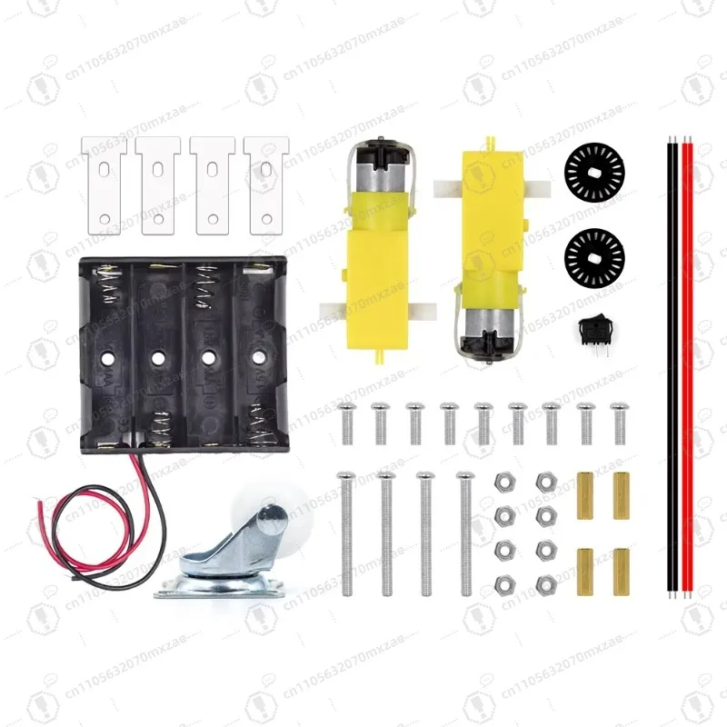 نموذج الطالب/الدخول، طقم هيكل السيارة الذكية الشفافة، مع محرك، بدون برمجة (بدون بطارية)