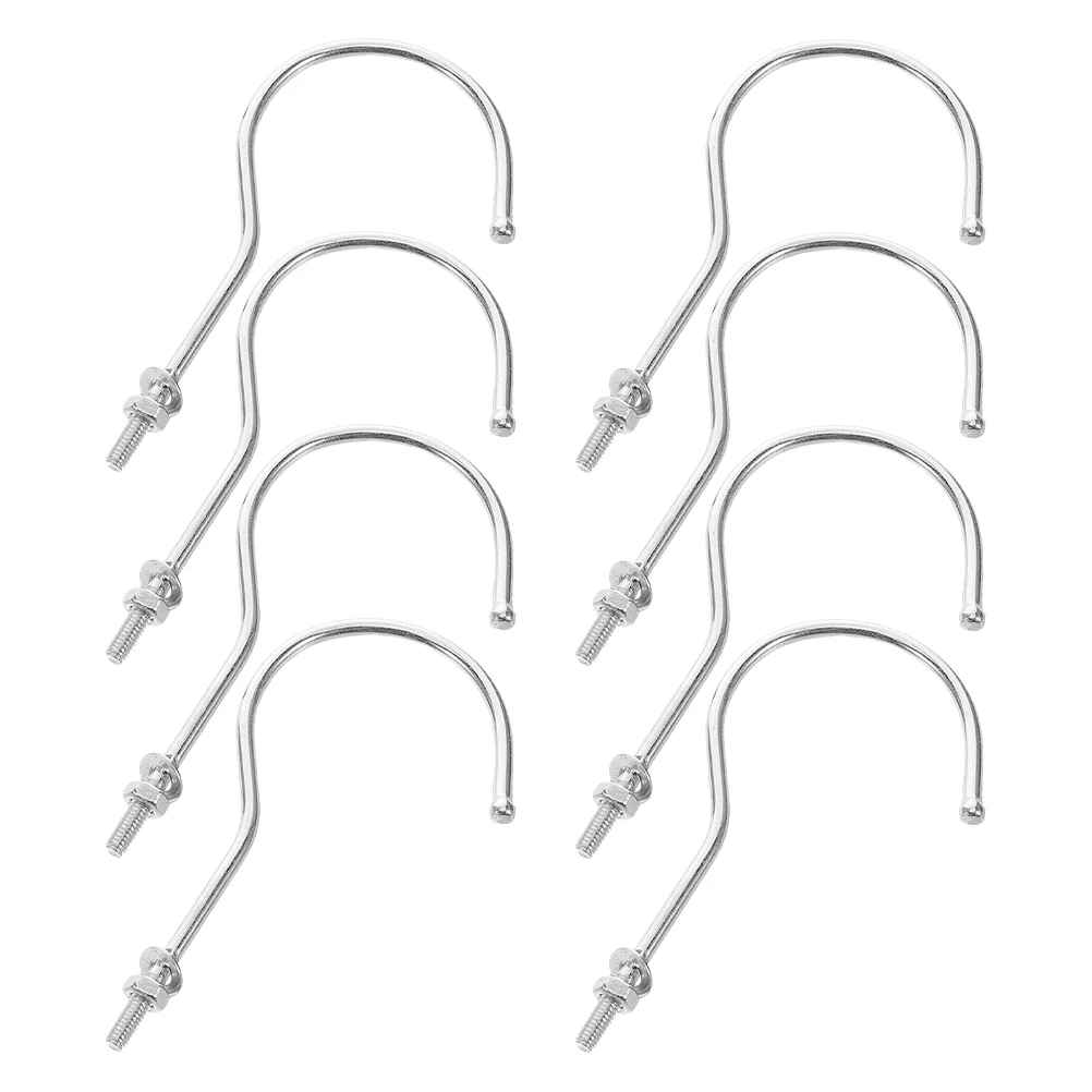 

8pcs Model Film Hooks Iron Hangers for Clothes Rail Wardrobe Display Adjustable Mannequin Storage Rack Skirt