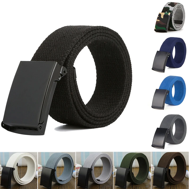 New Men/ Women Nylon Braided Elastic Men's Belt Outdoor Multifunctional Training Canvas Belt High Quality Casual Waistband