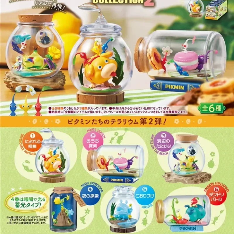 6pcs/Set Pikmin Terrarium Collection 2 Full Set Mini Figure Cute Elf Model Toy Micro Landscape Ornament Desktop Home Decor Gifts