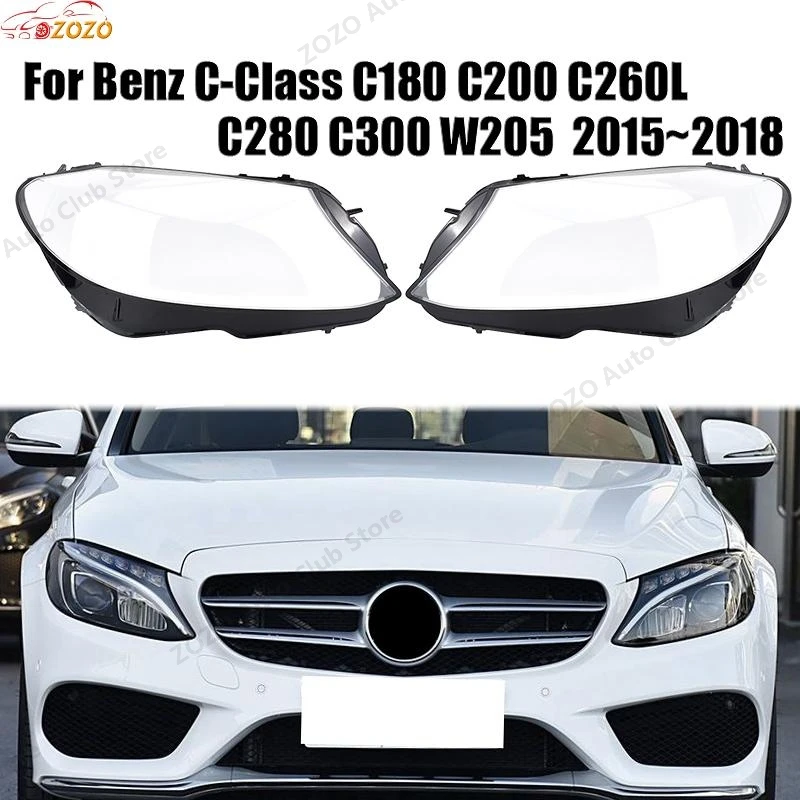 

Крышка объектива автомобильной фары для Mercedes-Benz C-Class C180 C200 C260L C280 C300 W205 2015 2016 2017 2018 пылезащитный чехол для фар