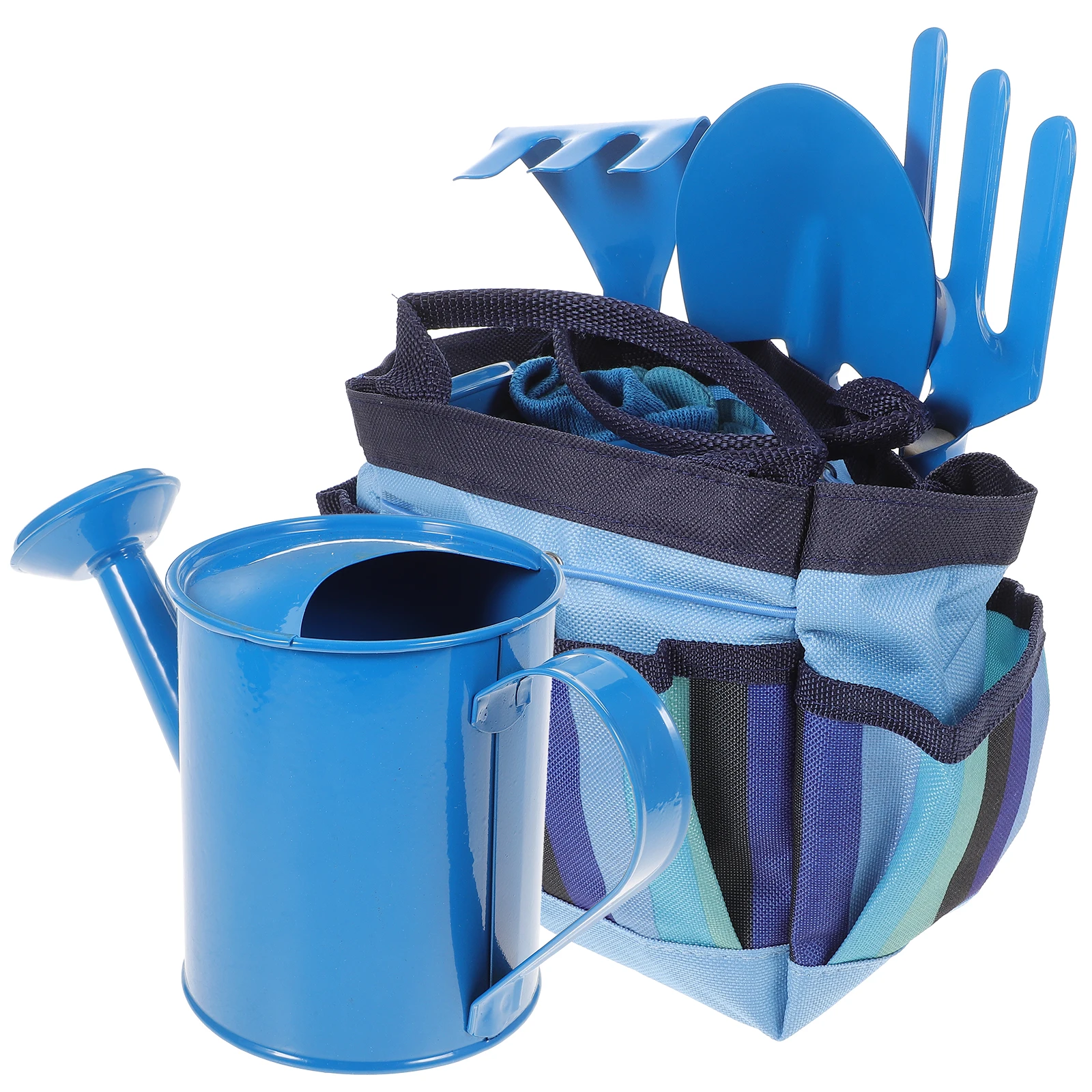 

Gardening Tool Set Kids Premium Material Durable Use Watering Can Gloves Shovel Rake Fork Tote Bag Gift Preschoolers