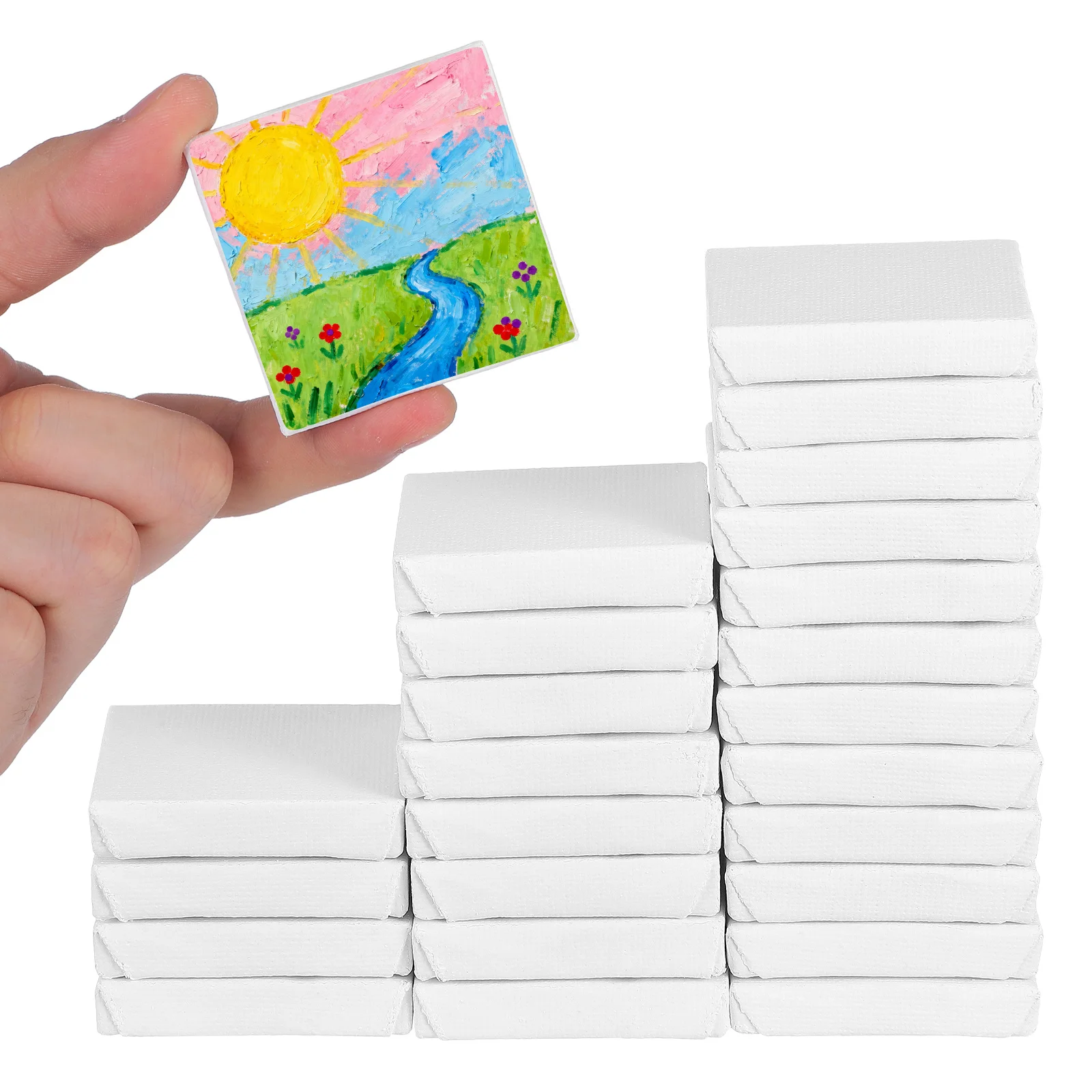 

24pcs Mini Oil Painting Frames Diy Panels Blank Wrap Frames For Drawing Supplies Stretched Canvas Art Boards Oil Painting Canvas