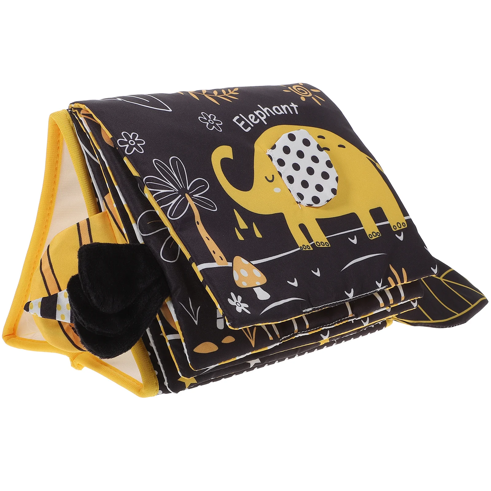 Książeczka materiałowa dla niemowląt z lusterkiem, edukacyjna, rozwijająca zdolności poznawcze, inteligencję, interaktywna zabawa rodzic-dziecko.