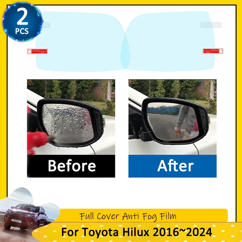 

Для Toyota Hilux AN 110 120 130 TruckMasters OX SR5 Hilux REVO VIGO 2016 ~ 2024 полноэкранная противотуманная пленка для зеркала заднего вида автомобиля