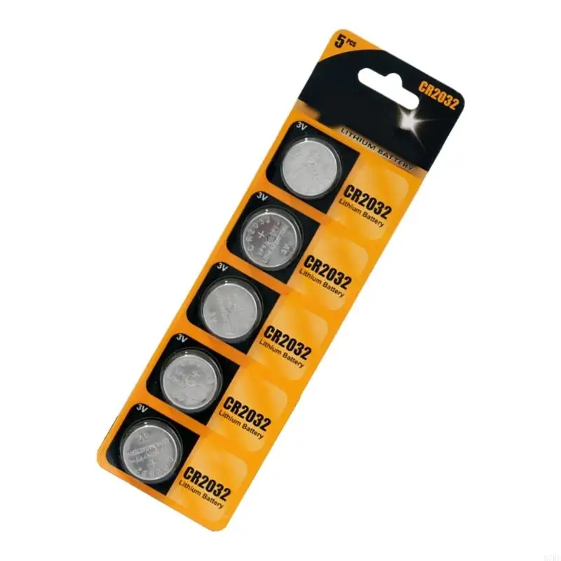 H7BE 5/10pcs CR2032 Button Cell Battery 3V كثافة طاقة عالية للإلكترونيات