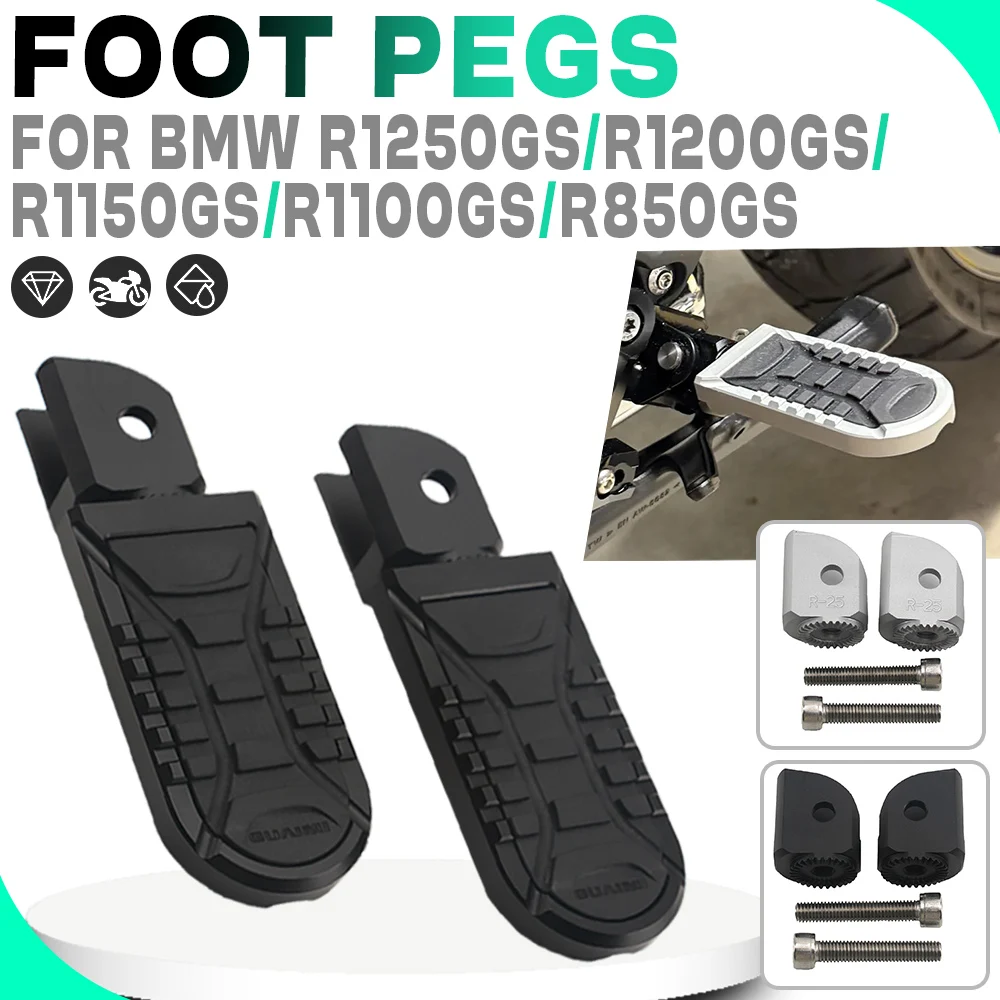 For BMW R1250GS R1200GS LC ADV R 1200 gs R1150GS R1100GS R850GS Motorcycle Front Foot Rests Pedals Rotatable Adjustable Footpegs