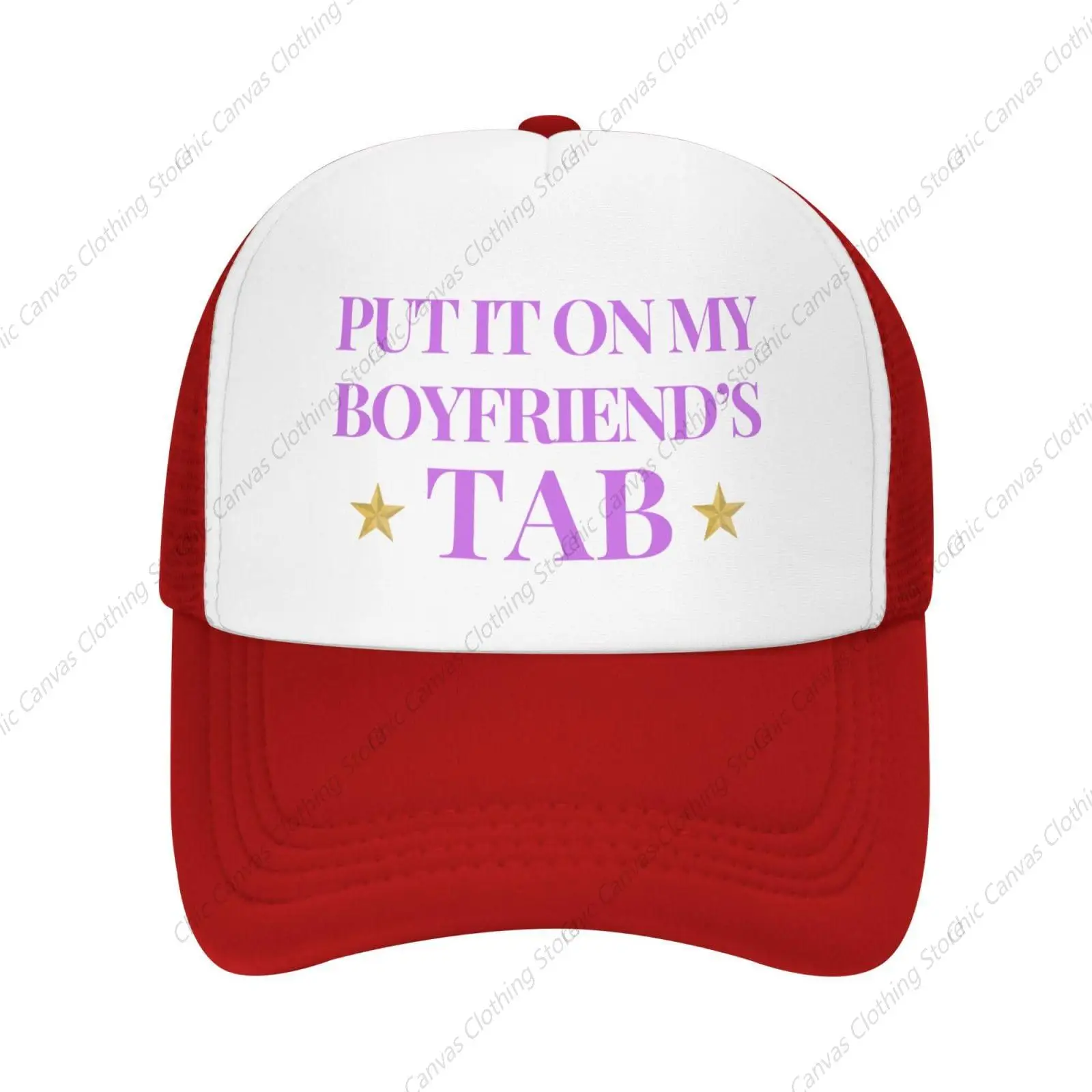 

Put It On My Boyfriend'S Tab Hat Trucker Hat Funny Gag Gift Mesh Hat Fun Humor Baseball Cap Adjustable Hat For Women Men