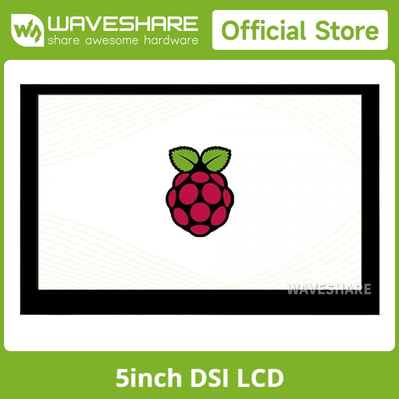 Waveshare 5inch Capacitive Touch Display for Raspberry Pi 5/4B/3B+/3A+/3B/2B/B+/A+, DSI Interface, 800×480