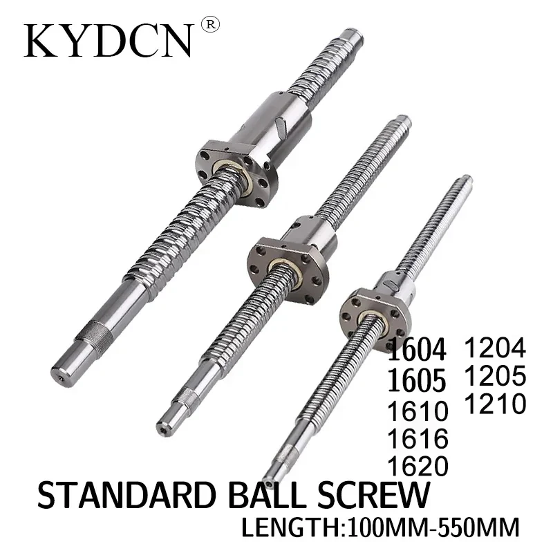 SFU1204 SFS1205 SFS1210 SFU1604 1605 1610 SFS1620 C7 Ball screw Length 100-550mm single-nut ball screw