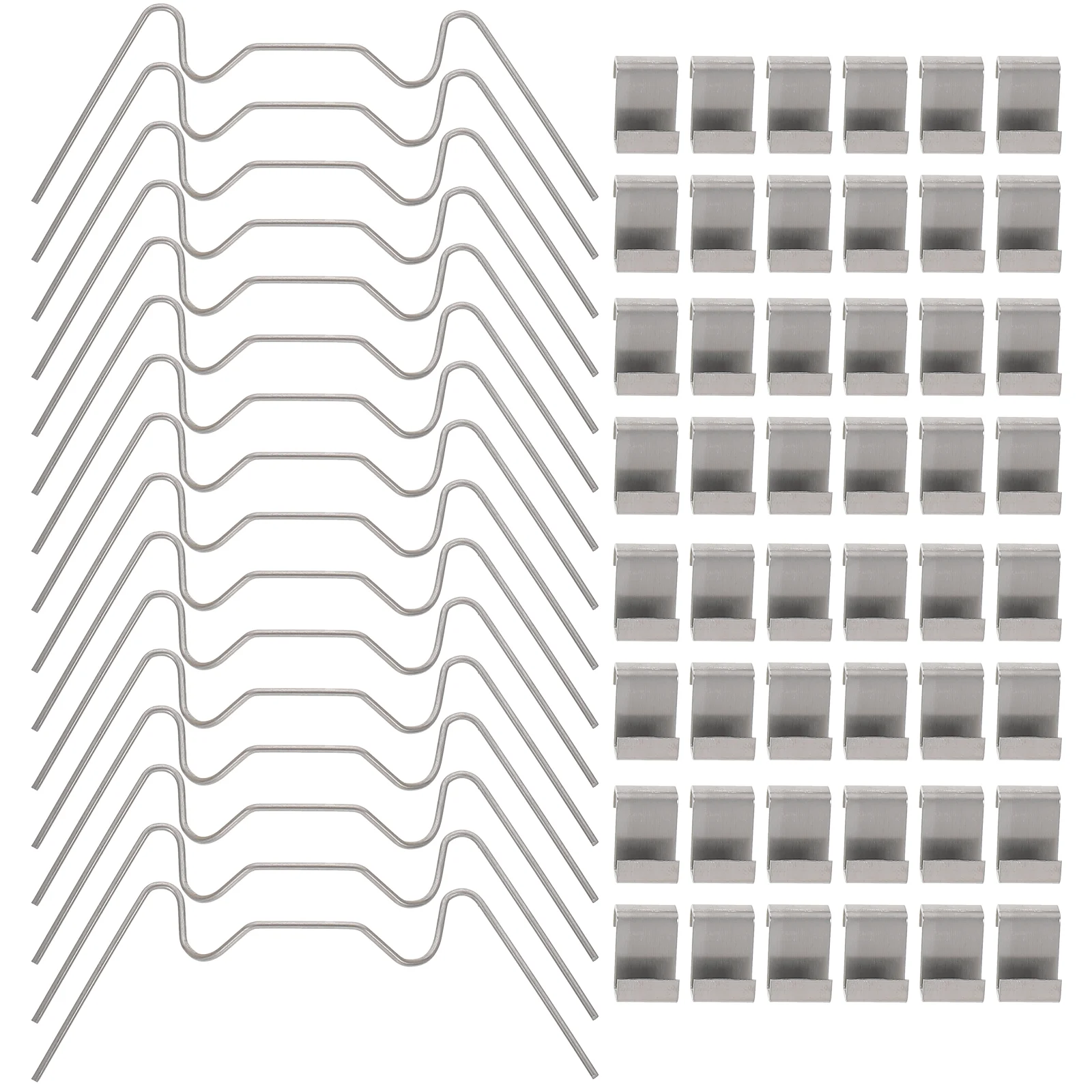 Klipsy do paneli szklarniowych ze stali nierdzewnej - 100 szt. Klipsów poliwęglanowych typu W i Z