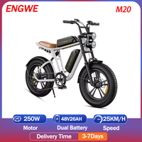 ENGWE M20 Electric Bicycle 250W Motor 48V26AH Dual Lithium Battery Mountain E-bike 20*4.0 Inch Fat Tire Adult City Electric Bike