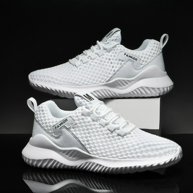 

Men's Running Shoes Mesh Sneakers Fashion Lace-up Casual Shoes Platform Soft Sole Vulcanized Shoe Outdoor Lightweight Men Shoes