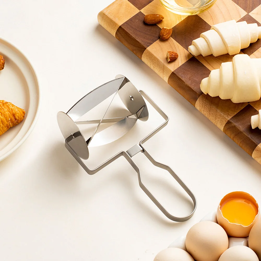 1 Uds. De acero inoxidable 304 para hacer croissant, pan, masa, pastelería, máquina cortadora rodante, herramientas para hornear en el hogar
