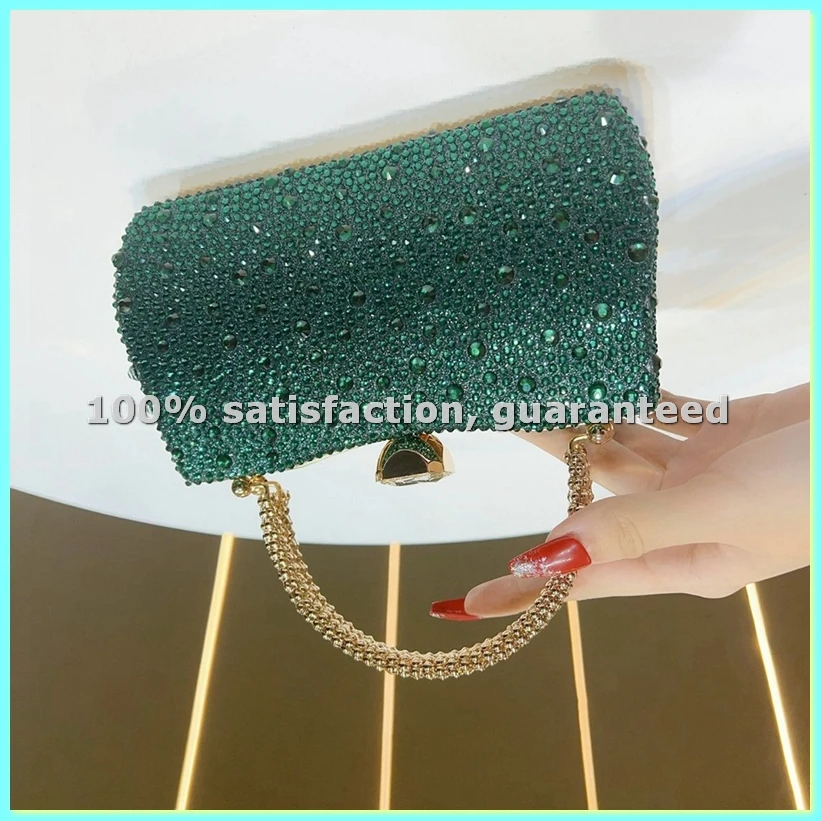 Women'S Evening Clutch Bag - Sparkling Rhinestone Satin Lined Handbag for Parties and Weddings Silver-AD23