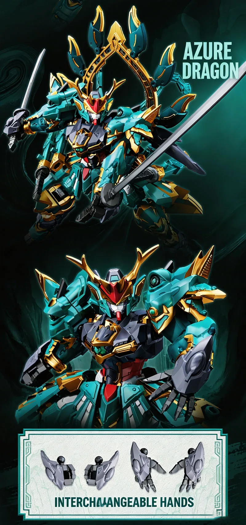 Source Spirit War Chronicles Tianxing-Klasse Blauer Drache und Weißer Tiger Mecha-Bausatz Simulationsmodell Hochschwieriges Sammlerstück Spielzeug Geschenk für Jungen Weihnachts- und Geburtstagsgeschenk – Detail 3