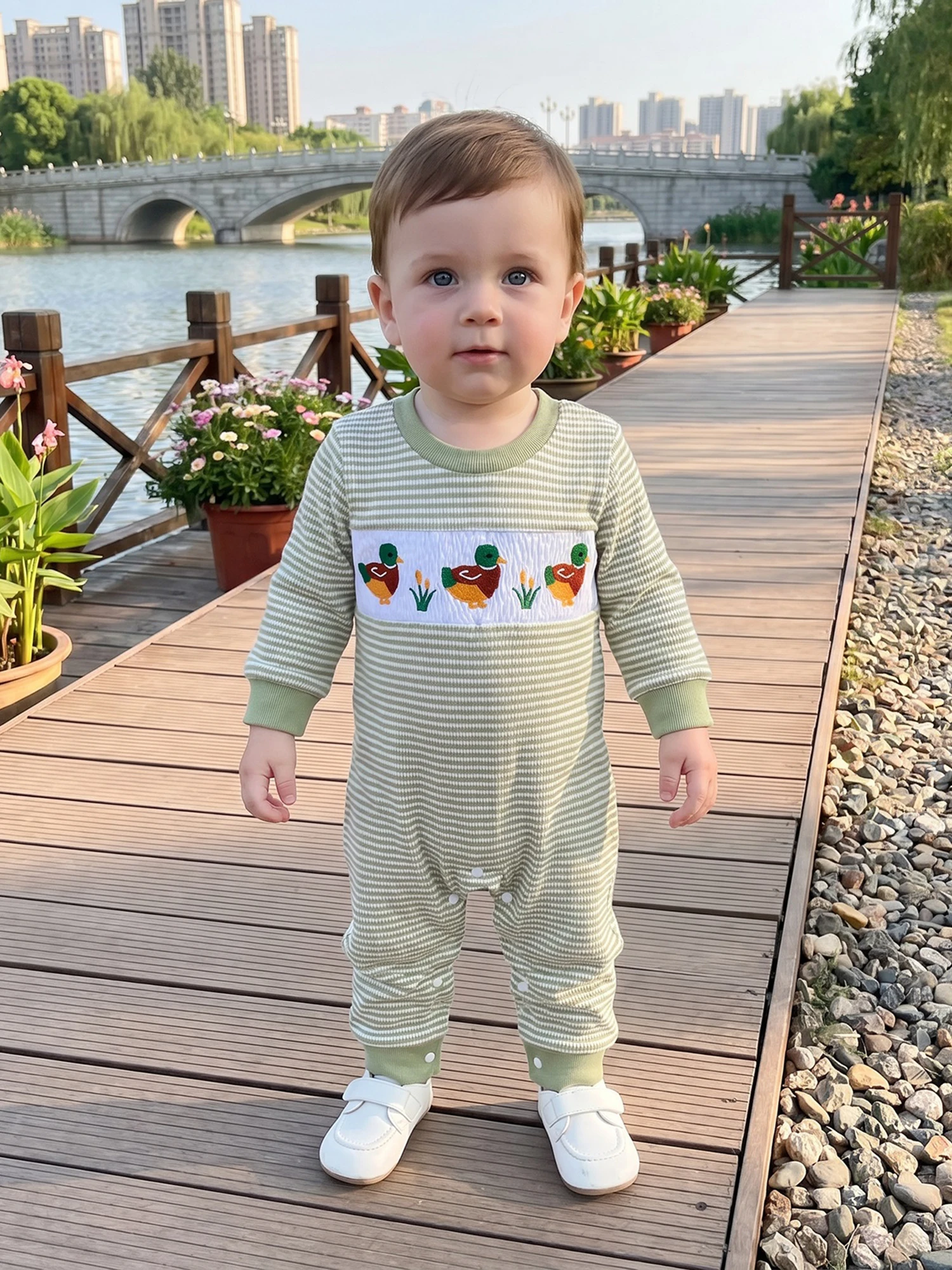 Boy Long Sleeve Long Sleeve Romper Jumpsuit Waffle Jumpsuit Romper Boy Sleeve-Romper High Quality Boy Long Sleeve Long Sleeve